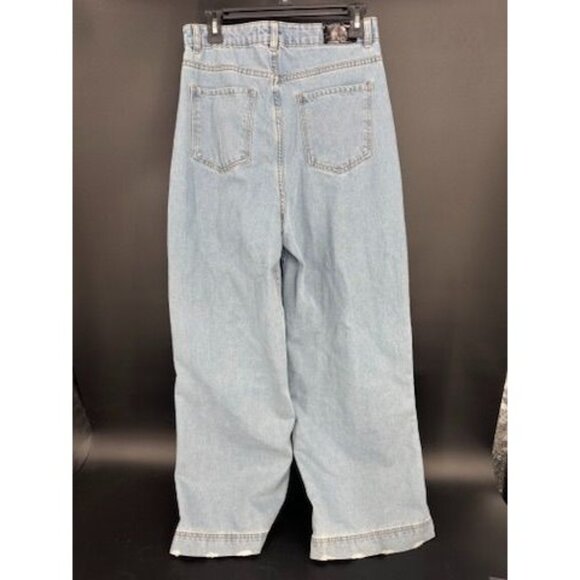 Love For Humanity Light Wash Baggy Wide Leg Jeans sz 9 - Picture 2 of 9